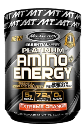 MUSCLETECH Platinum Amino Energy 295g - Extreme Orange