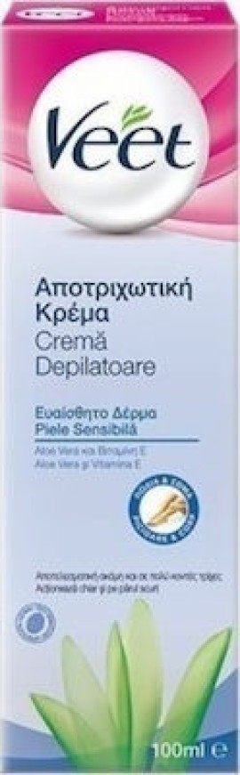 VEET Κρέμα Αποτρίχωσης Σώματος με Αλόη Βέρα για Ευαίσθητες Επιδερμίδες 100ml