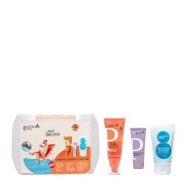 PANTHENOL Extra Promo Sun Care Diaphanous Invisible Gel SPF50 50ml + Face + Eye Cream 20ml + Volcanic Sand Scrub 75ml