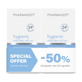 PHARMASEPT Promo Hygienic Mild Deo Roll-on 24h για Ευαίσθητες Επιδερμίδες 2x50ml
