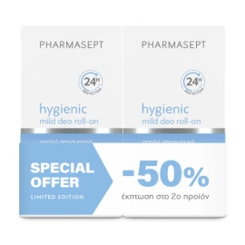 PHARMASEPT Promo Hygienic Mild Deo Roll-on 24h για Ευαίσθητες Επιδερμίδες 2x50ml