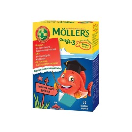 MÖLLER’S Omega-3 Kids 36 Ζελεδάκια Φράουλα