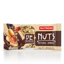 De Nuts Gluten Free 40g (Nutrend) - salted peanuts in dark chocolate