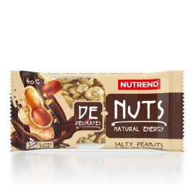 De Nuts Gluten Free 40g (Nutrend) - salted peanuts in dark chocolate