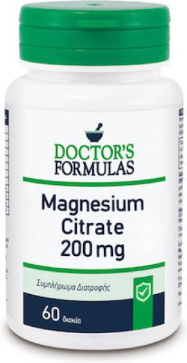 DOCTORS FORMULA Magnesium Citrate 200mg 60 Ταμπλέτες