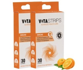 VITASTRIPS Immune 1+1 Συμπλήρωμα Διατροφής Για Την Ενίσχυση Του Ανοσοποιητικού Συστήματος 2×30 Τμχ