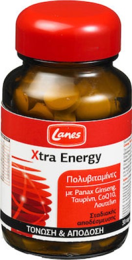 LANES Multivitamin Xtra Energy 30 Ταμπλέτες