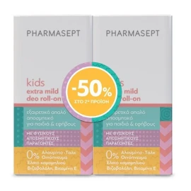 PHARMASEPT Kids Extra Mild Roll-On Χωρίς Αλουμίνιο 2x50ml