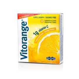 UNIPHARMA Vitorange 1g Vitamin C 12 Αναβράζοντα Δισκία